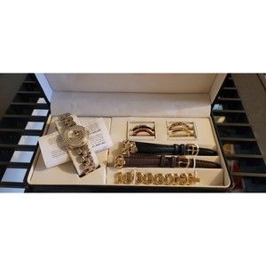 The Disney Store Mickey Mouse Quartz Watch Set W/ Interchangeable Bezels & Bands